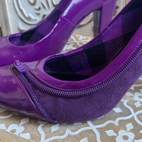 ποΈ Spring Purple Square Toe with Chunky Heel, Size 8 - Picture 4 of 10